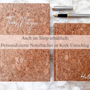 Faltbares Brillenetui aus Kork Personalisiert mit Namen / Initialien / individuellen Schriftzug Bild 5