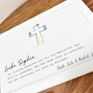 Money gift card for confirmation, confirmation, communion, baptism personalised image 4