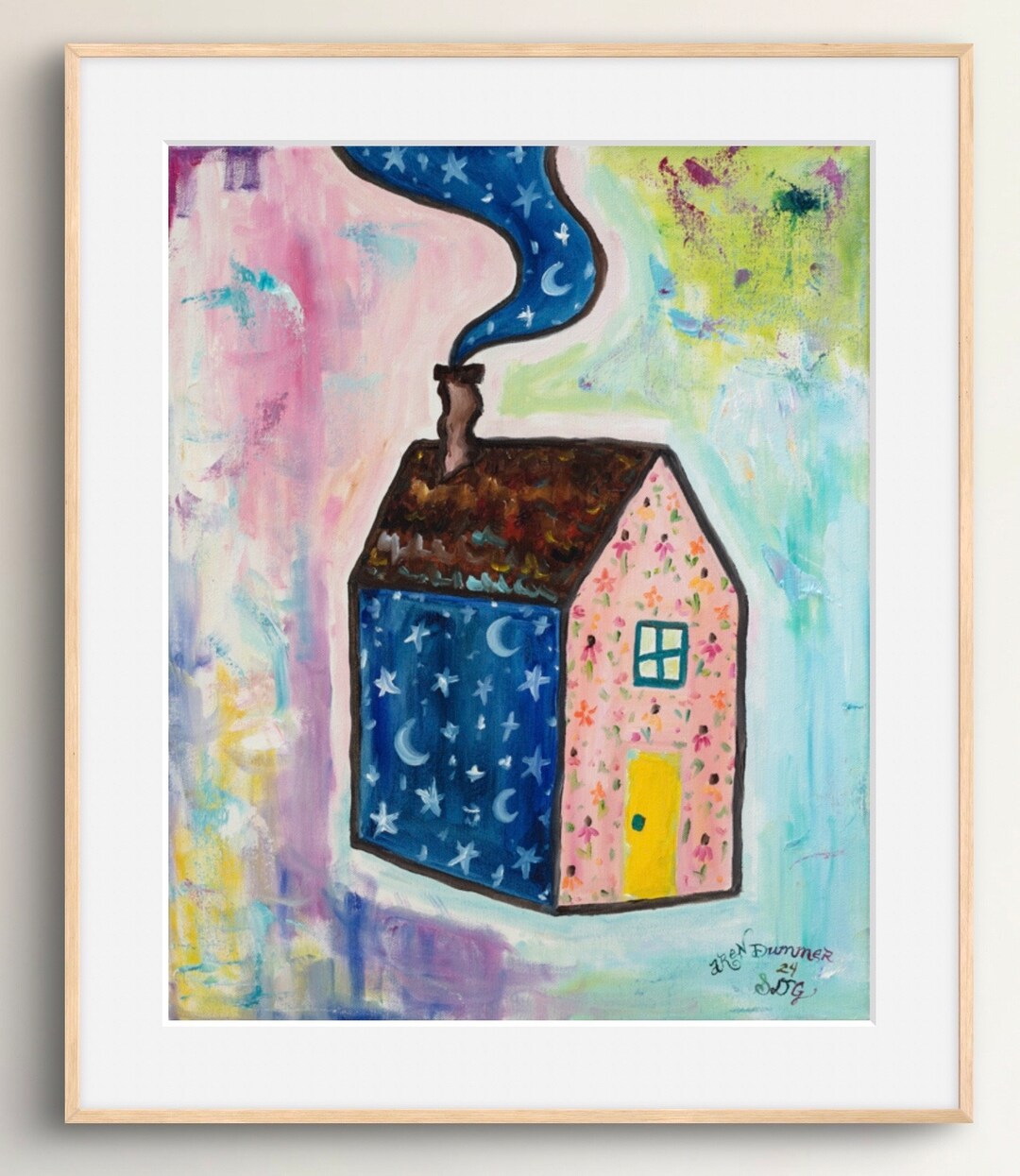 A House Filled With Magic Giclée Fine Art Print Oil Painting Whimsical ...