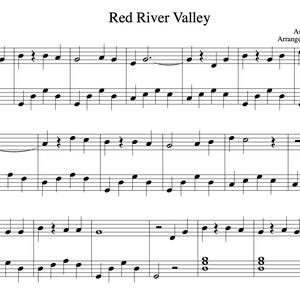 Red River Valley (Beautiful Easy Arrangement) Piano Sheet Music - Digital Download