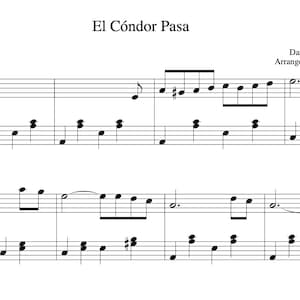 El Cóndor Pasa (Piano Sheet Music) – Beautiful Easy Piano Solo | Digital Download