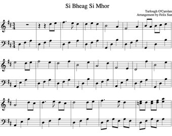 Si Bheag Si Mhor (Piano Sheet Music) | Beautiful Irish Folk Song - Digital Download