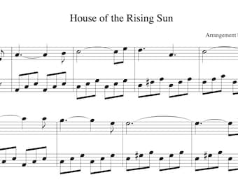 House of the Rising Sun (Piano Sheet Music) - Beautiful Easy Arrangement for Beginners | Digital Download
