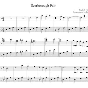 Scarborough Fair (Piano Solo - Beautiful English Folk Song) | Piano Sheet Music - Digital Download