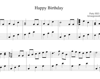 Happy Birthday - (Piano Solo - Einfach und schön) | Klavier Noten - Digitaler Download