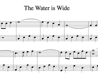 The Water is Wide (Partition piano) - Beau piano solo facile | Téléchargement numérique