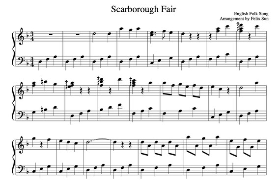 Scarborough Fair is a traditional English song covered and