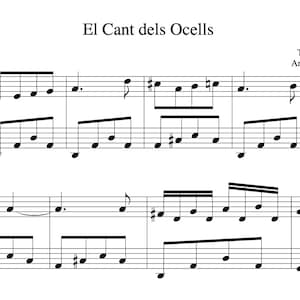 El Cant dels Ocells („Der Vogelgesang“) - Musiknoten Klavier | Digitaler Download