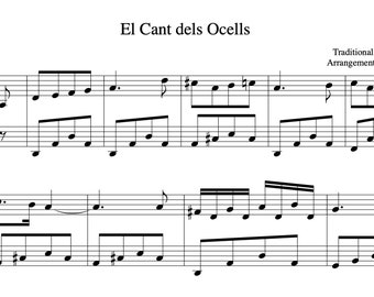 El Cant dels Ocells ("The Song of the Birds") - Piano Sheet Music | Digital Download