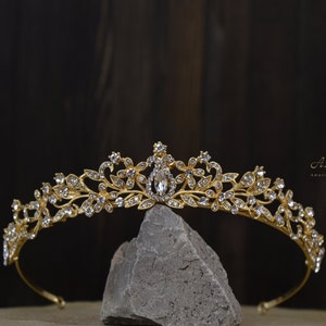 Bruiloft Tiara Kristallen Zilveren Kroon Bruid Bruidsaccessoires Hoofd Haar Strass Diamant Gouden Diadeem