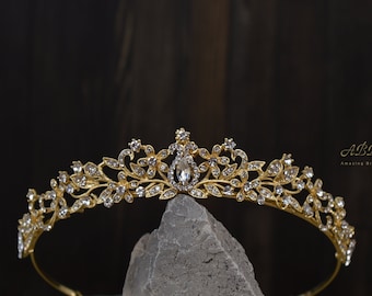 Wedding Tiara Crystals Silver Crown Bride Bridal Accessories Head Hair Rhinestone Diamond Gold Diadem