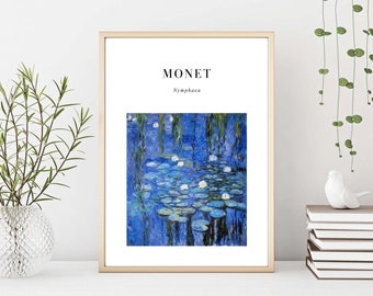 Water Lilies Monet Print | Clause Monet Print Download | Light Academia Decor Pastel Print | Living Room Decor Soft Girl Aesthetic