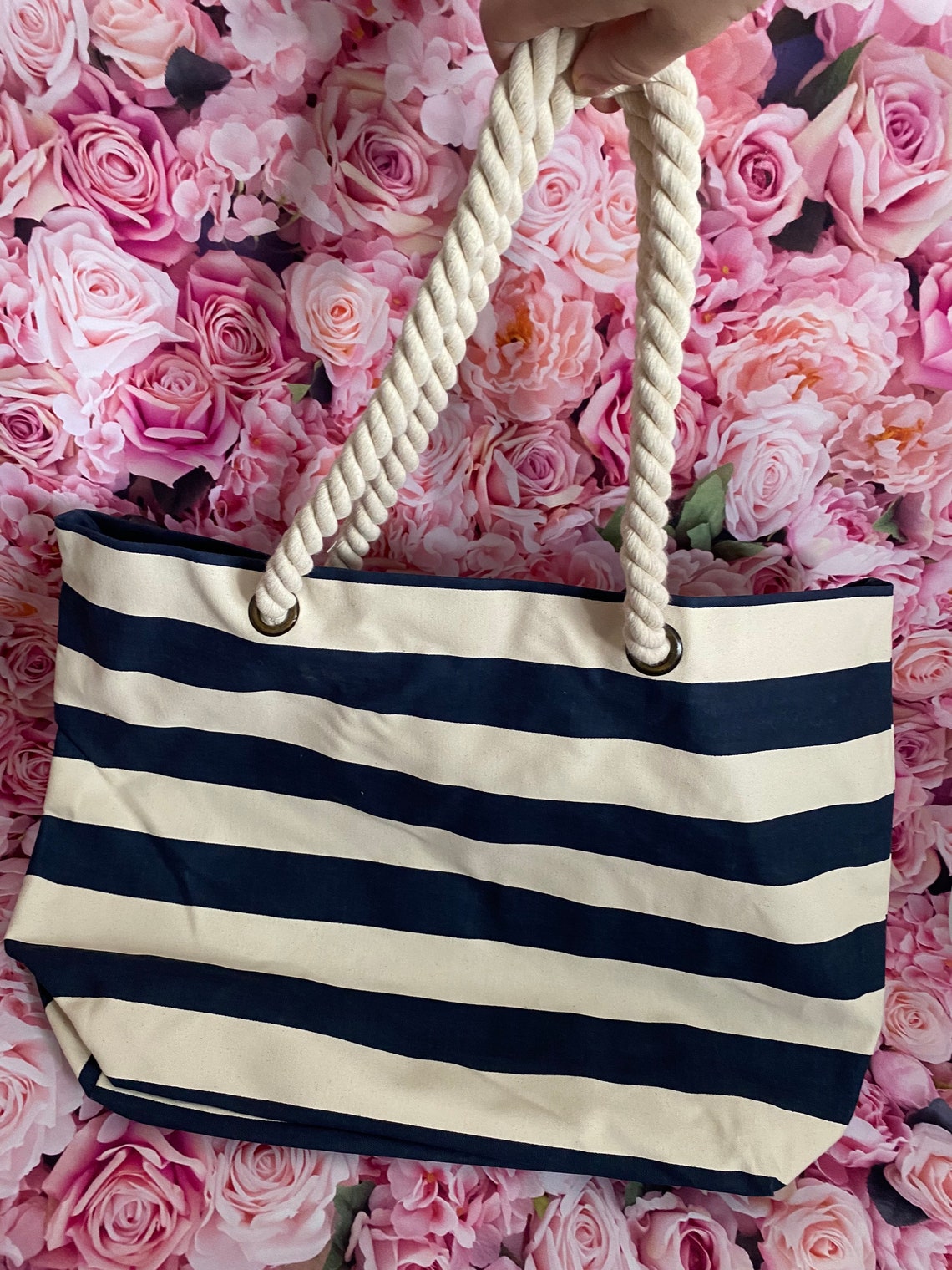 Large nautical beach bag Etsy