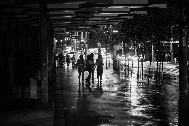 Print #007 Sydney Night Black and White