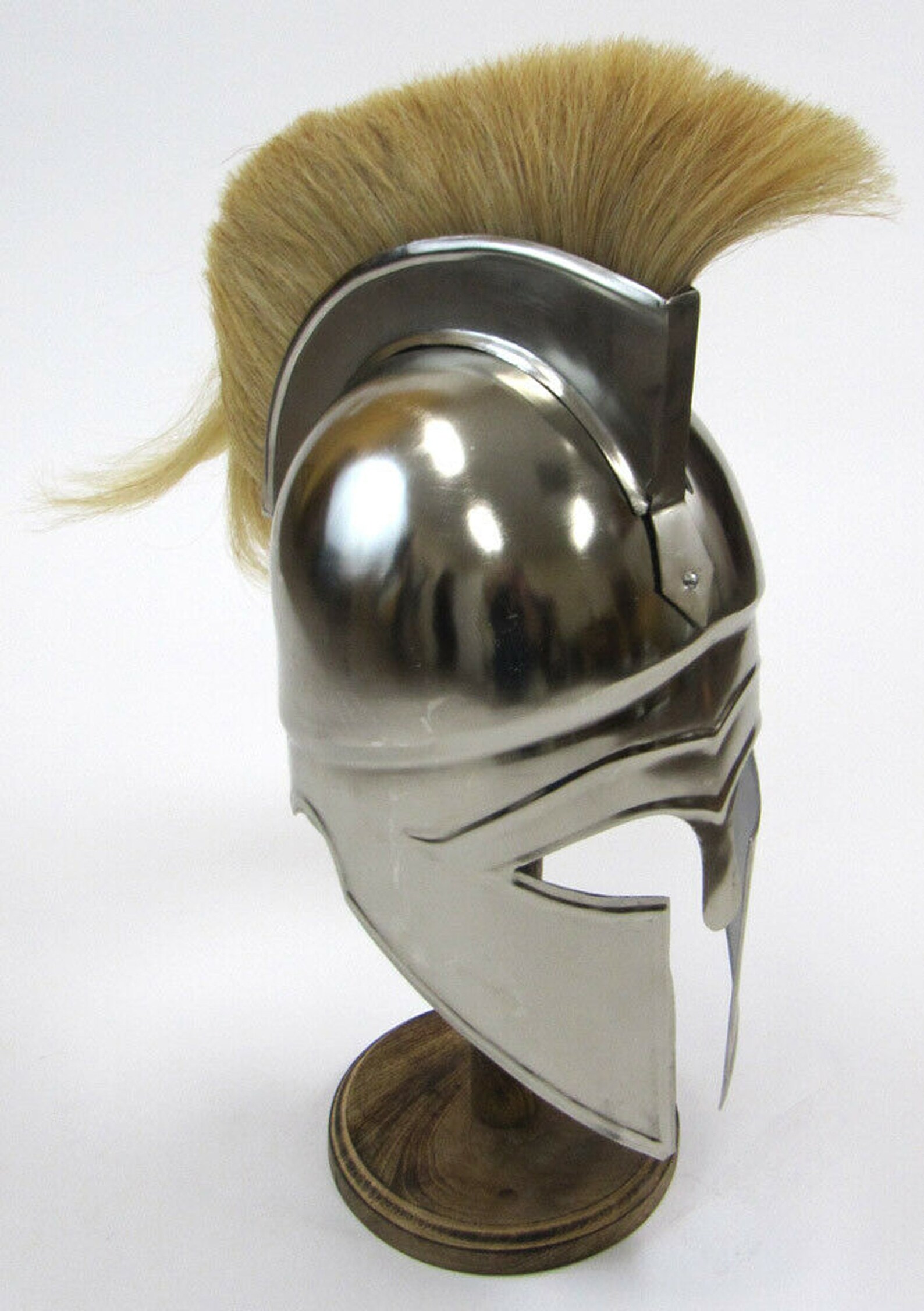 Greek Corinthian Helmet With Plume Medieval Warrior Armor Etsy