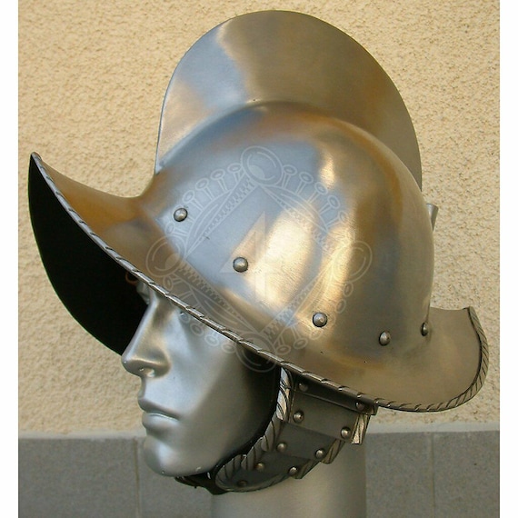 Antiker 18 GA spanischer Morion Helm mittelalterlicher Stahl  Rusting Helm