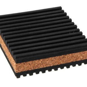 Audio Component Cork & Rubber Isolation Pads/Feet -4-Pack Anti Vibration Pads 3&quot; x 3&quot; x 7/8&quot;