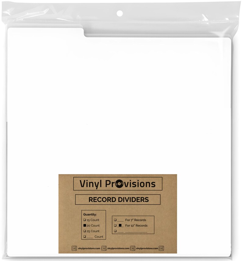 100 Pack White Plastic Record Dividers For 7" Vinyl 45 RPM – By CheckOutStore