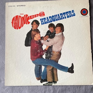 The Monkees Headquarters Vinyl Record Album!  Rare Find! RCA Records 1967. Enjoy this little piece of history!