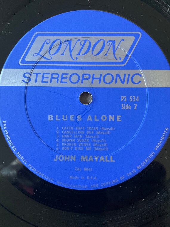 John Mayall the Blues Alone Vinyl Record Album! Original