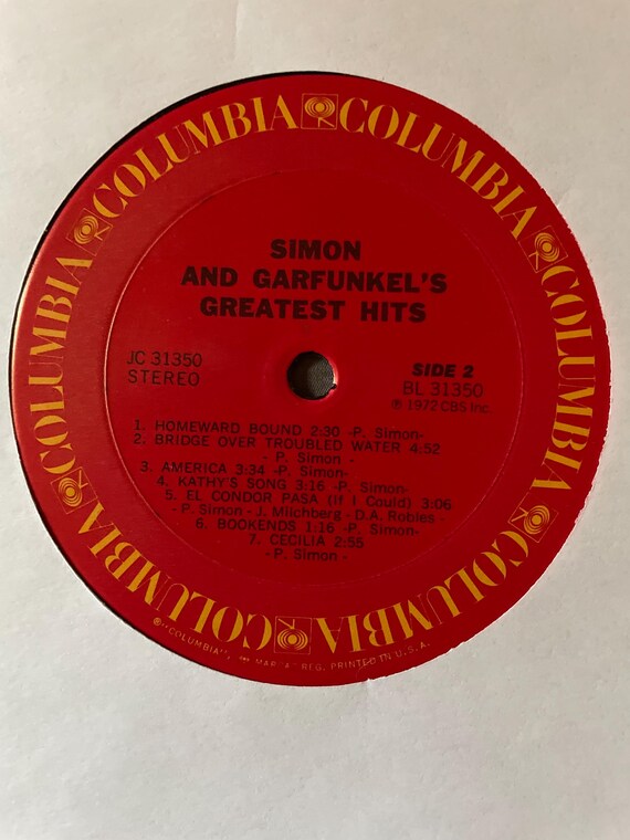 Simon and Garfunkel Greatest Hits Vinyl Record Album! A Beauty