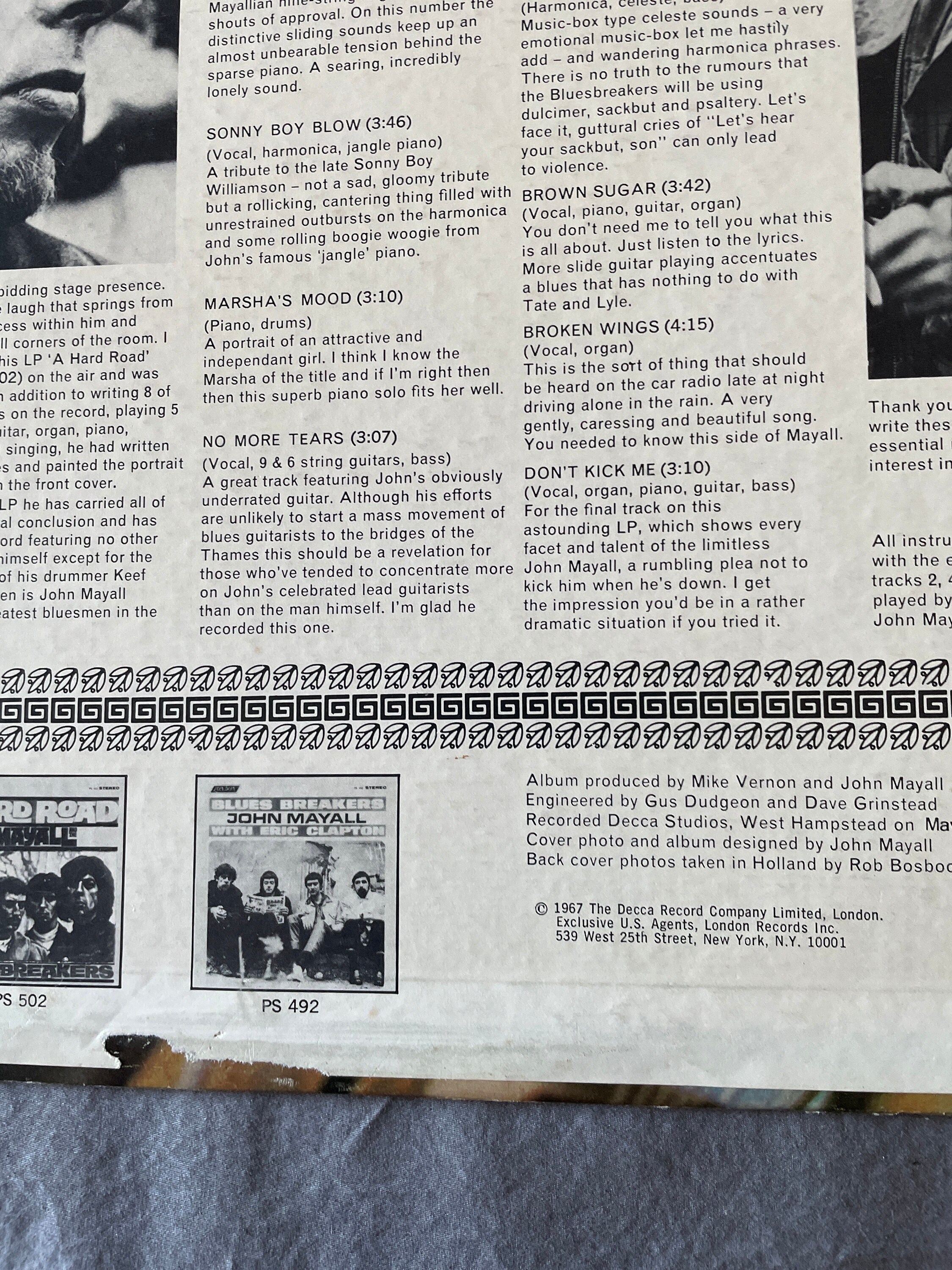 John Mayall the Blues Alone Vinyl Record Album! Original
