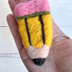1 Lápiz de fieltro / letrero de regreso a la escuela, regreso a la escuela, guirnalda escolar, regalos de maestros, guirnalda de maestros, juego sensorial, contenedor sensorial