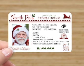 Santa's Lost Drivers License (This Is A Physical Product) *** Please Read The Description For FREE Letter Mail Instructions