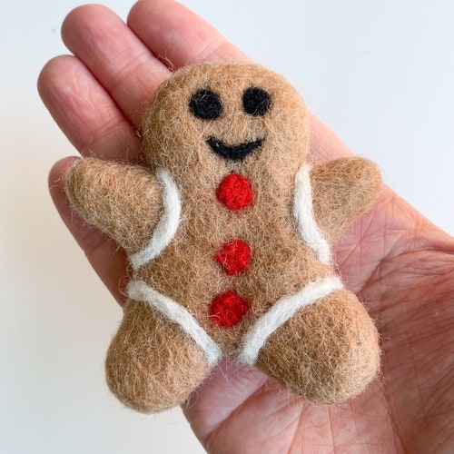 1 Large Light Brown Felt Gingerbread Man | Christmas decor, Christmas garland, Christmas ornaments, gingerbread house, Christmas Felt