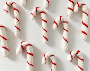 1 White With Red Stripes Candy Cane
