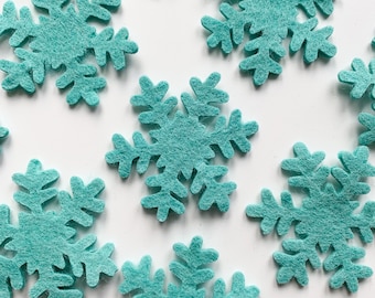 1 Thin Blue Snowflake Cutout - Stiff Felt