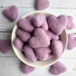 1 Light Purple Felt Heart 4-5cm | Valentine’s Day garland, Valentine’s Day toys, Valentine’s Day decor, felt heart, felted heart