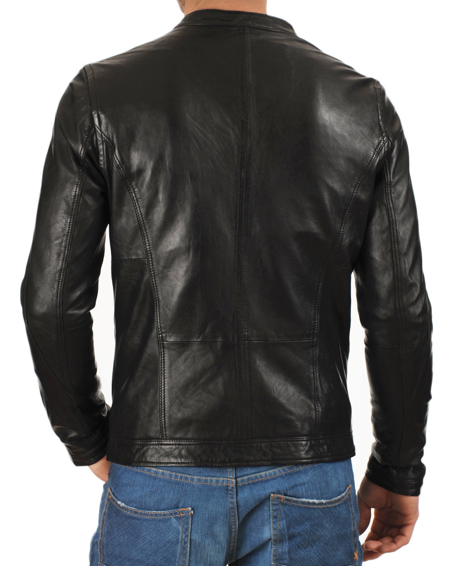 High Glamor Men's Leather Jacket Stylish Handmade - Etsy