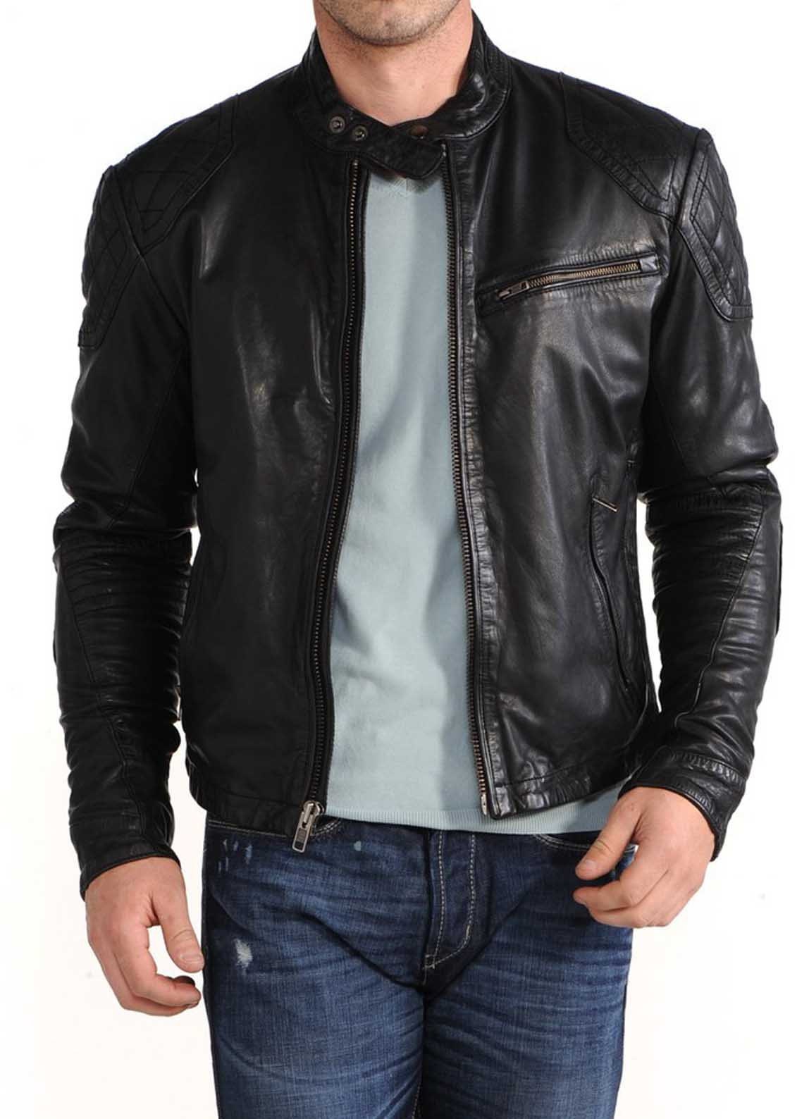 High Glamor Men's Leather Jacket Stylish Handmade - Etsy