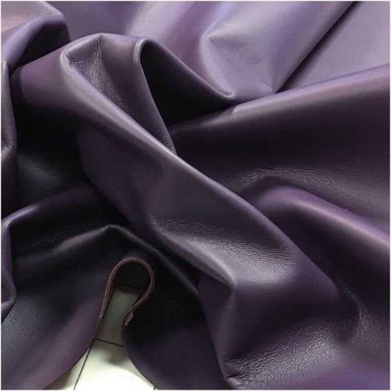 Purple Genuine Leather Real Lambskin Hides, Soft Finish Sheepskin Bookbinding  Cloth Fabric Craft Material 5-6 Sqt 0.5-0.6 Mm Get a Full Skin 