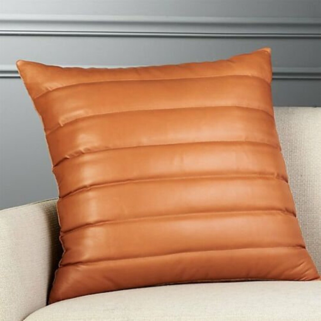 Genuine Leather Cushion Covers Soft Leather Pillow Case Gift Etsy