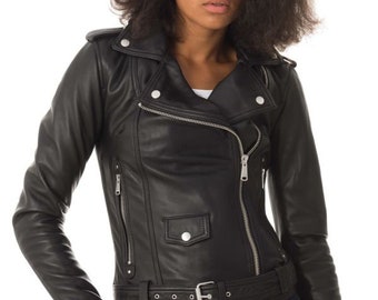 High Glamor Women's Stylish Motorcycle Biker Genuine - Etsy