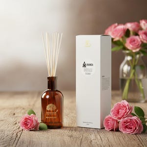 Difusor de varillas Ananda Signature, frasco ámbar de 200 ml