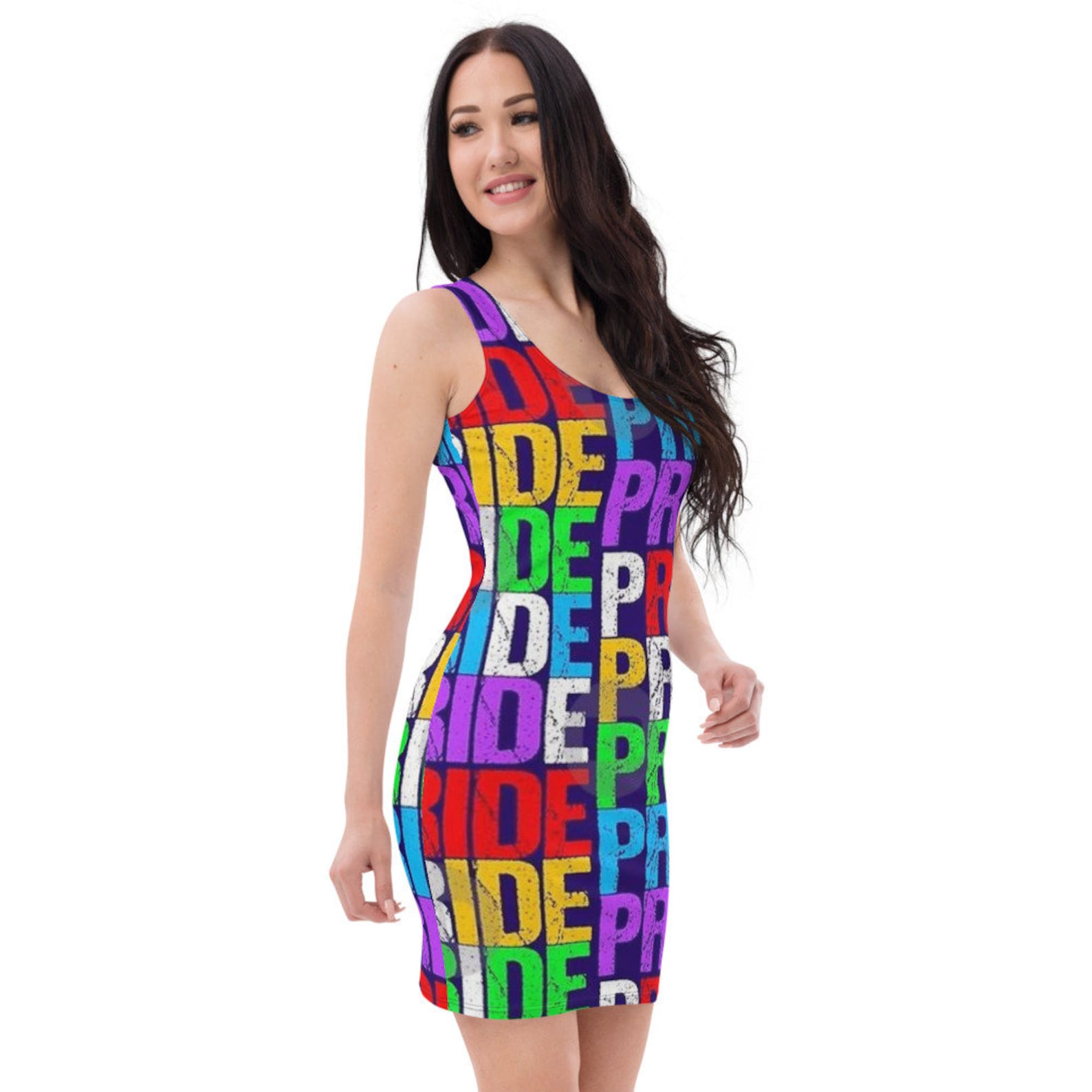 Lgbt Gay Pride Flag Rainbow Fitted Bodycon Dress Etsy