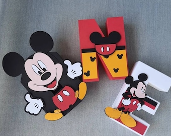 Mickey mouse 1st birthday 3D letters, ONE sign, first birthday decorative letters, freeStanding letters, mickey mouse, nursery decor, custom