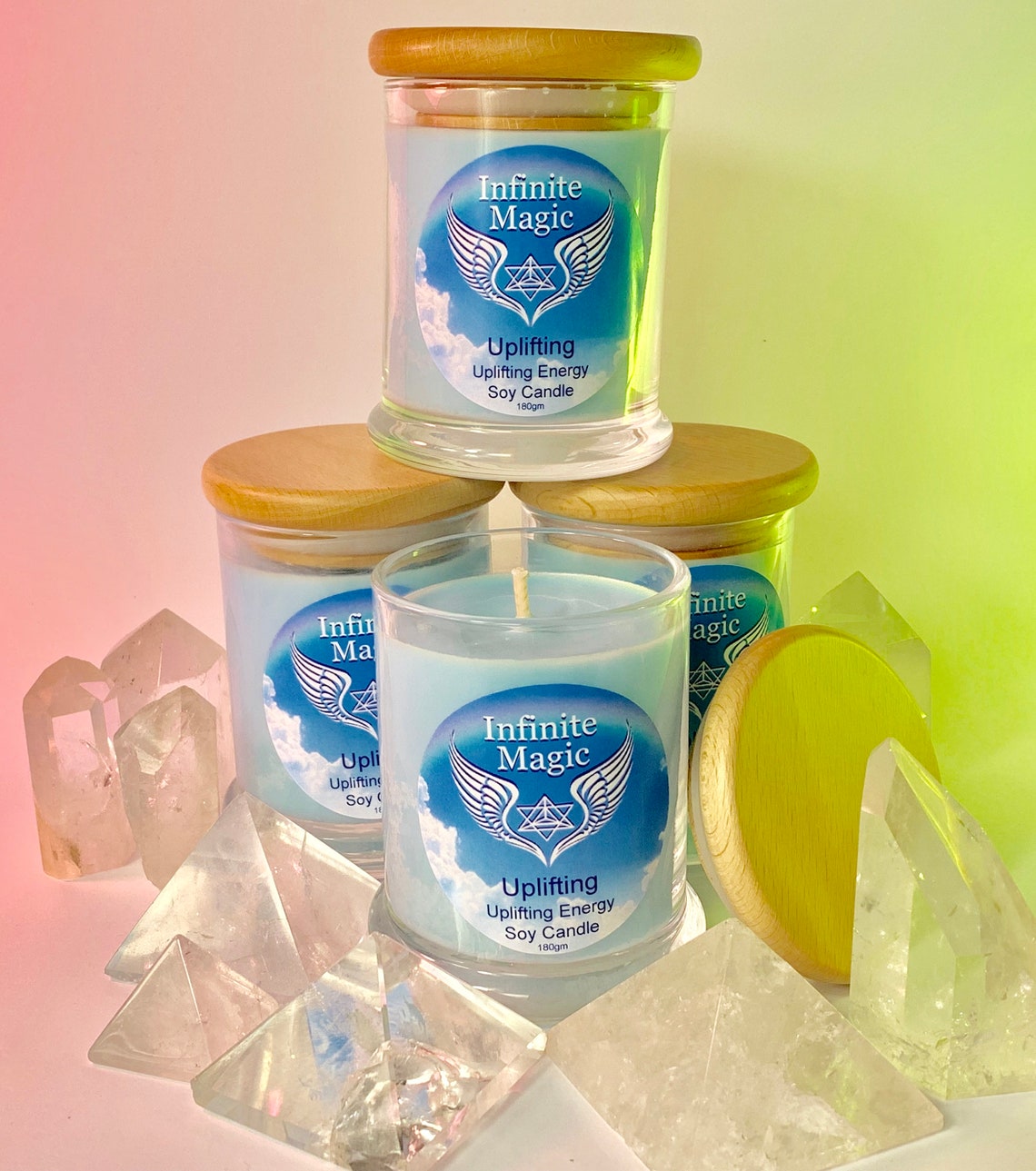 Uplifting Candle / 100 Soy Wax Burn Time 33hrs 180grames Etsy