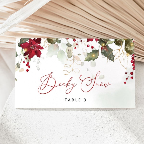 Winter Place Cards - Etsy