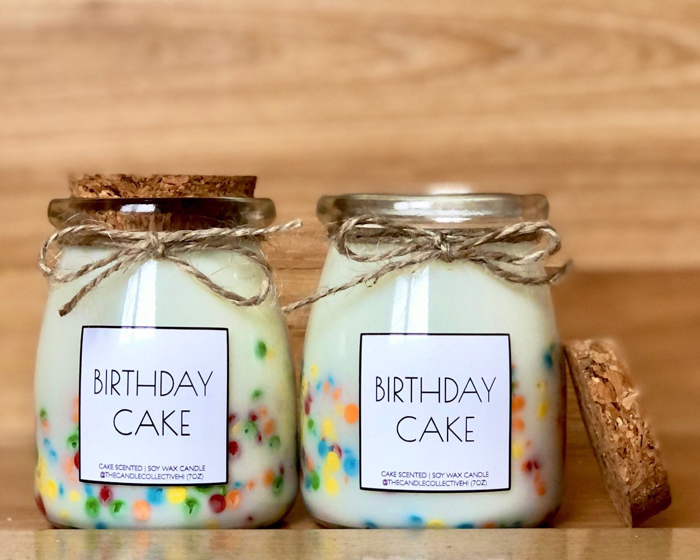 Birthday Cake Soy Wax Candle Etsy