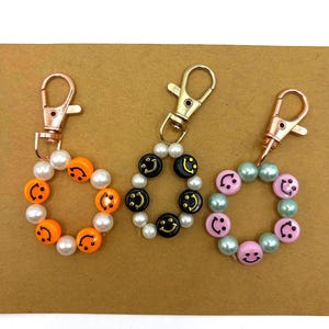 Smileys keychain gift | Handmade beaded pendant | Friendship gift good mood pendant | Colorful pendants for bags