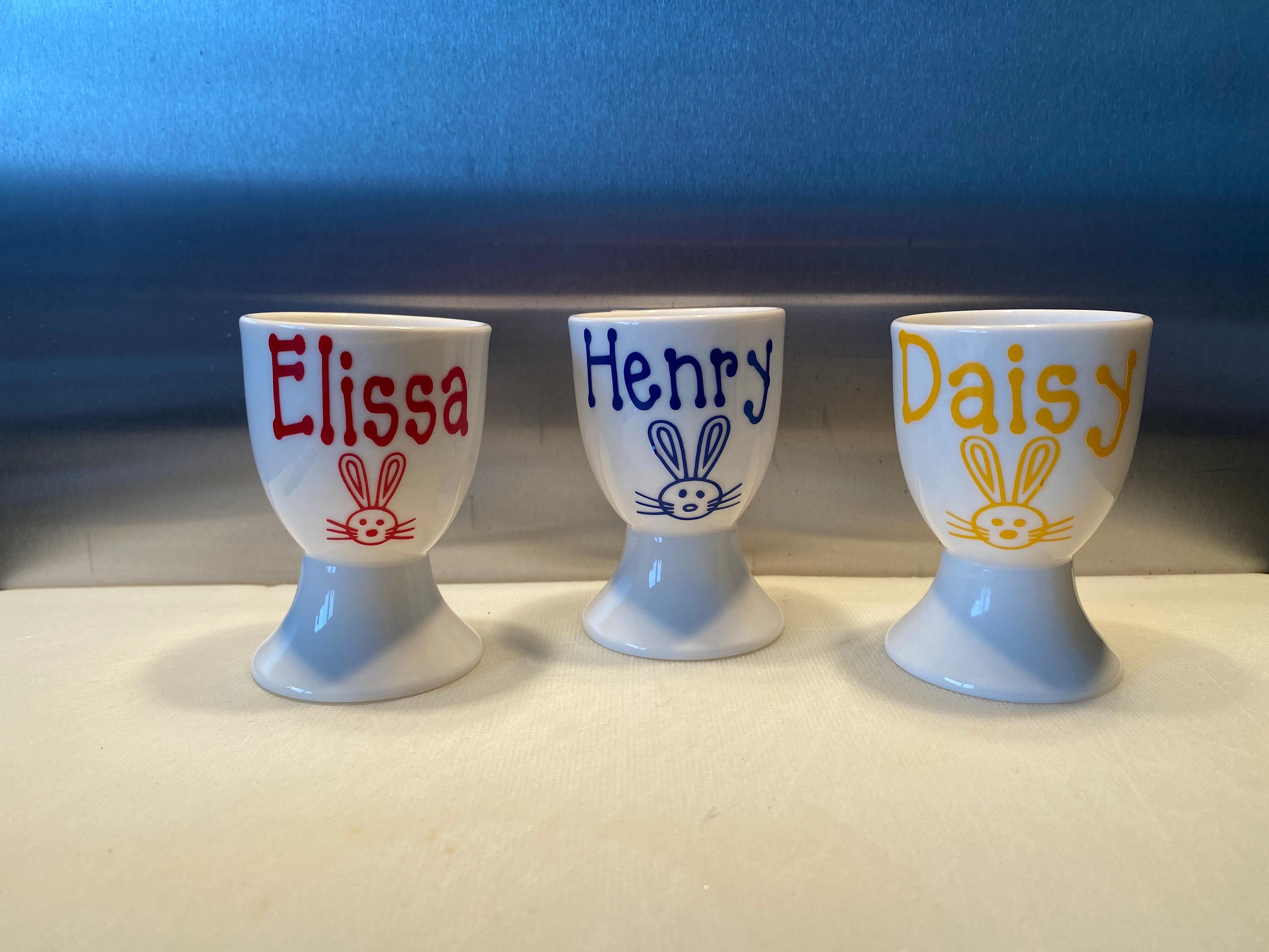 Personalised egg cup & kinder egg Easter Gift childrens Etsy