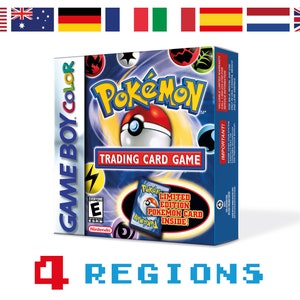 Pokemon Trading Card Game Box for Game Boy Nintendo - 4 Regions - HQ - Inner Tray & Protector Case