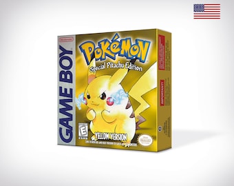 Pokemon Yellow Boîte pour Game Boy Nintendo - US Version - HQ - Plateau intérieur et étui de protection