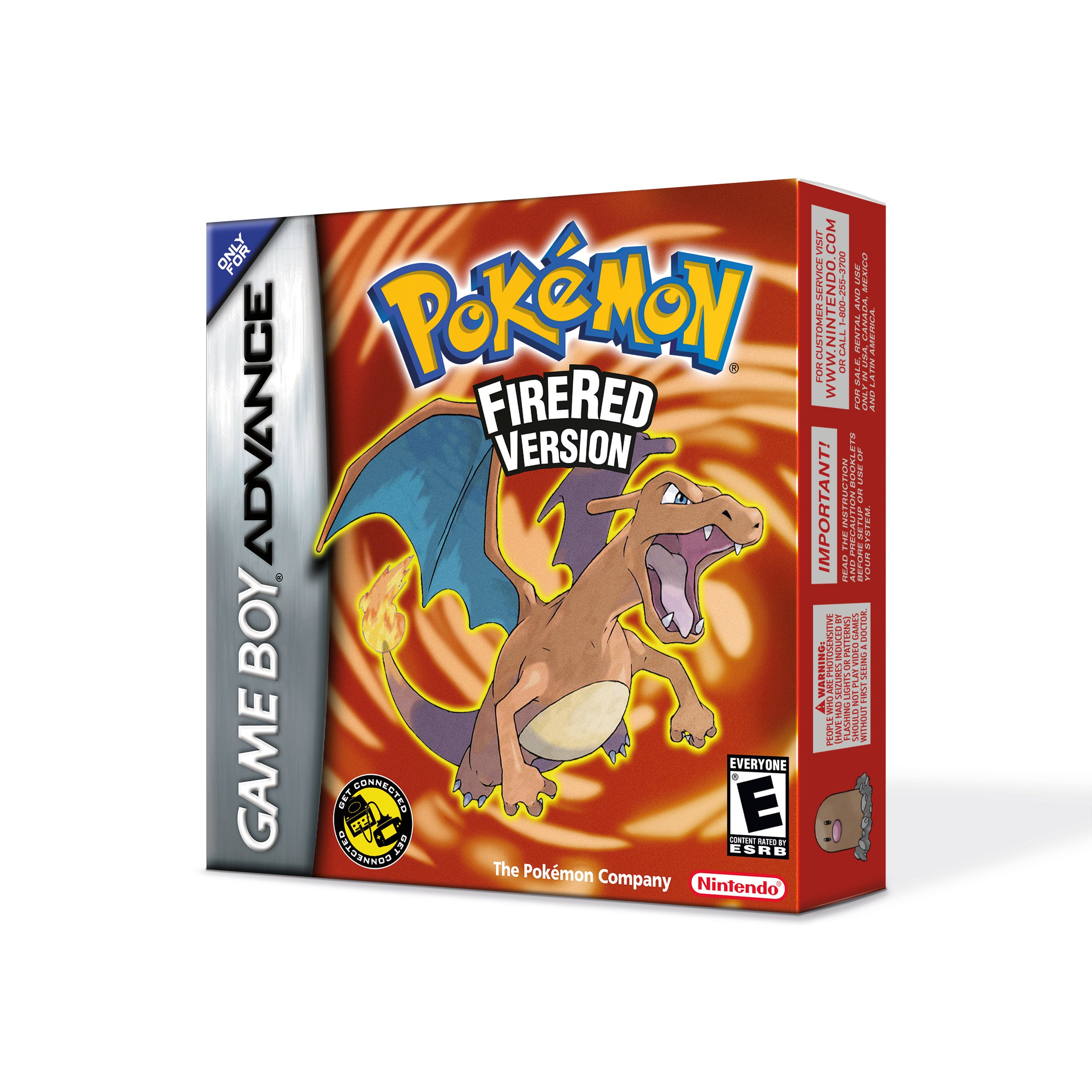 Pokemon Firered Box for Game Boy Nintendo US Version HQ Inner Tray &  Protector Case 