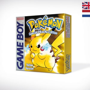 Pokemon Yellow Box for Game Boy Nintendo - UK/NL Version - HQ - Inner Tray & Protector Case