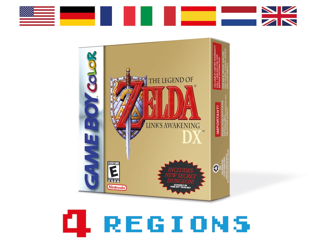 The Legend of Zelda Link's Awakening DX Box for Game Boy
